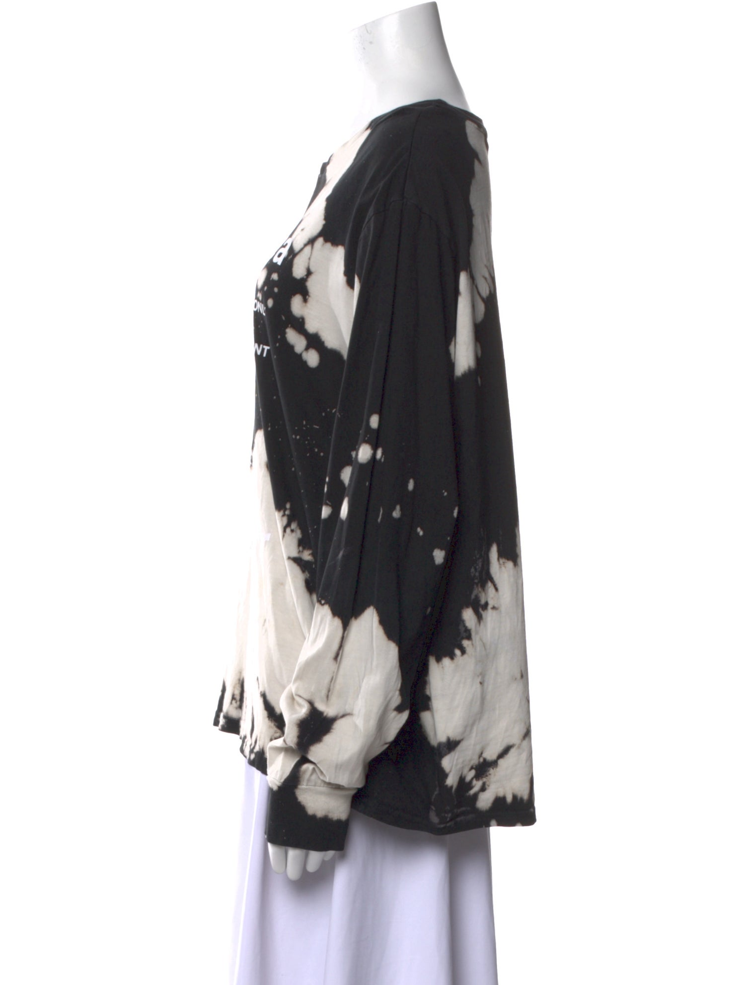 Proenza Schouler White Label Tie-Dye Print Bateau Neckline Sweatshirt