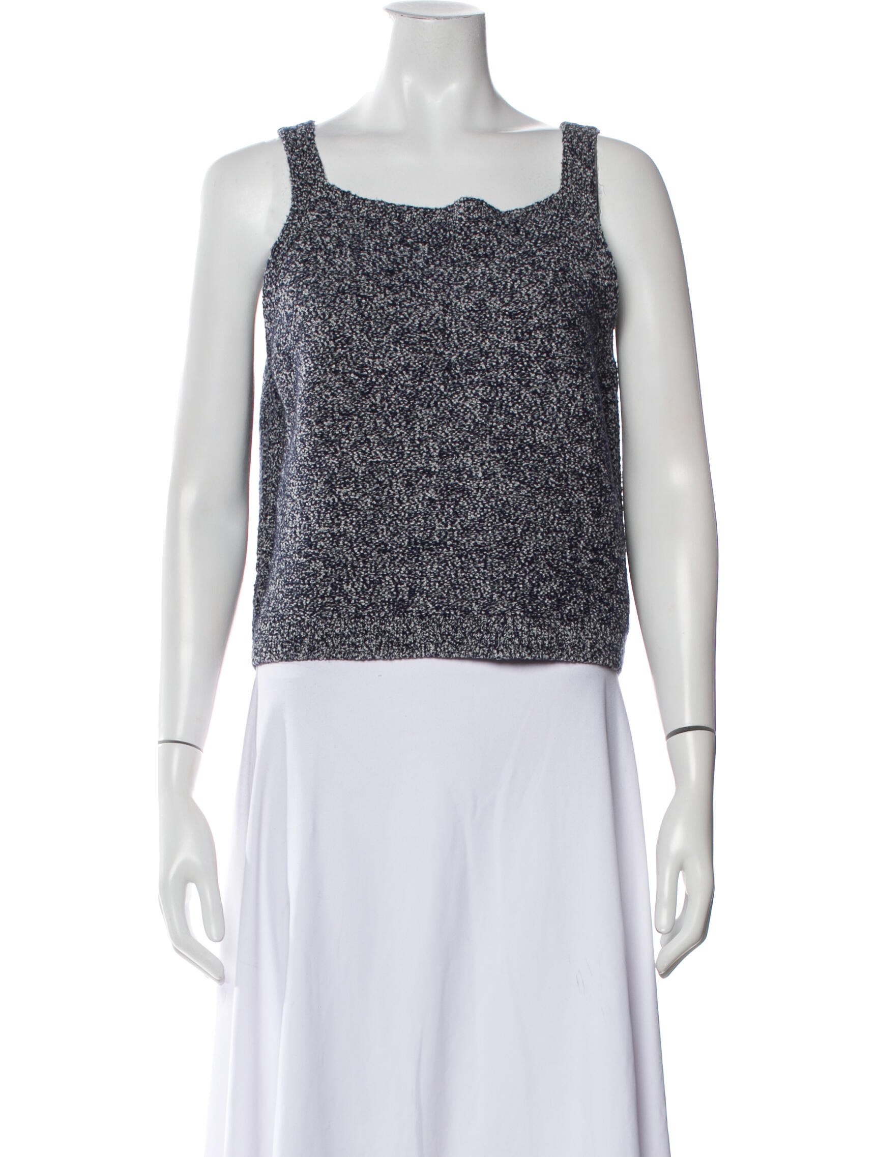 Proenza Schouler White Label Printed Square Neckline Crop Top