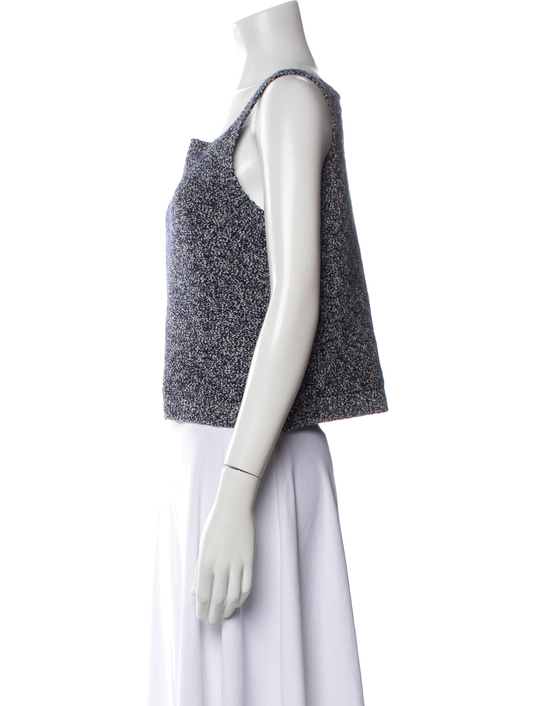 Proenza Schouler White Label Printed Square Neckline Crop Top