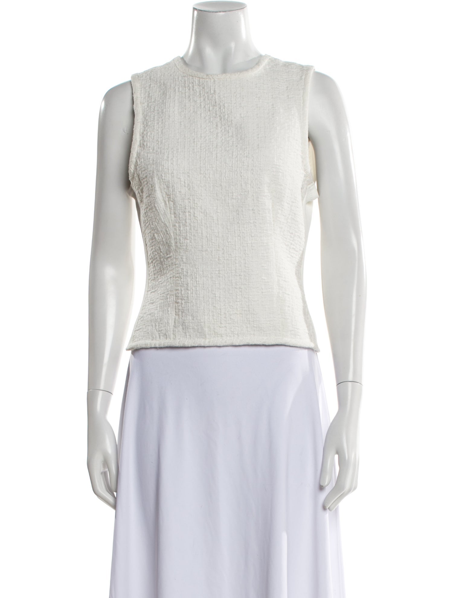 Proenza Schouler White Label Crew Neck Sleeveless Crop Top