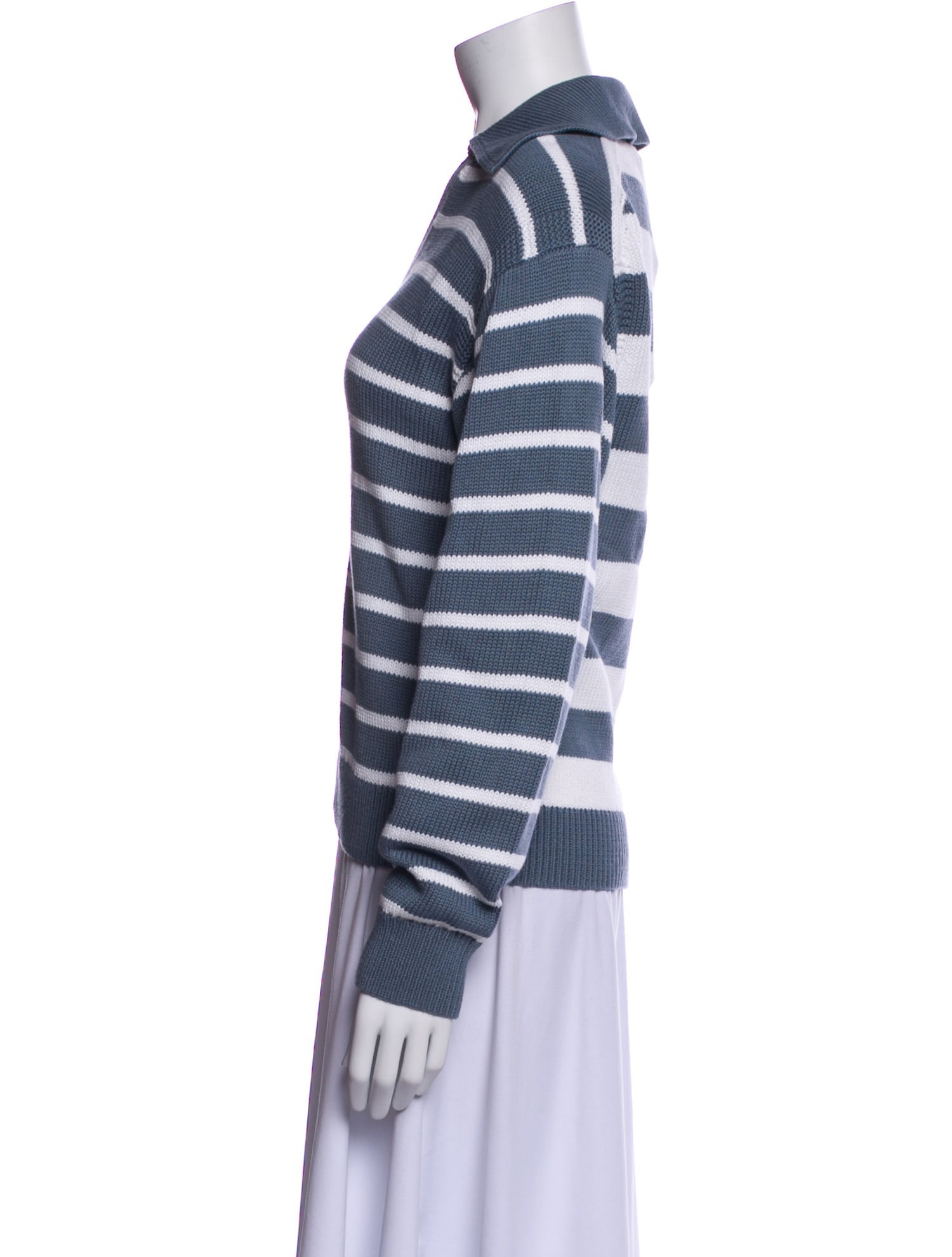 Proenza Schouler White Label Striped V-Neck Sweater w/ Tags