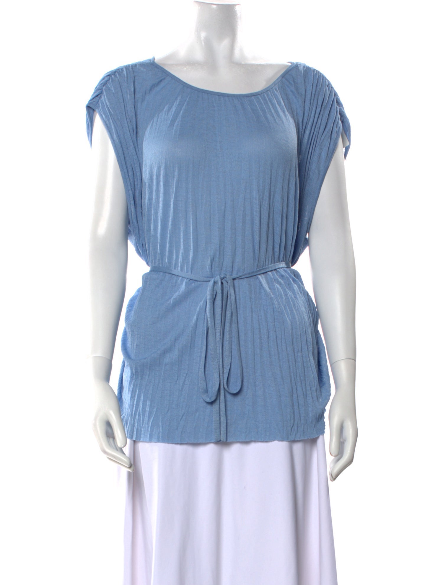 Proenza Schouler White Label Bateau Neckline Short Sleeve Blouse