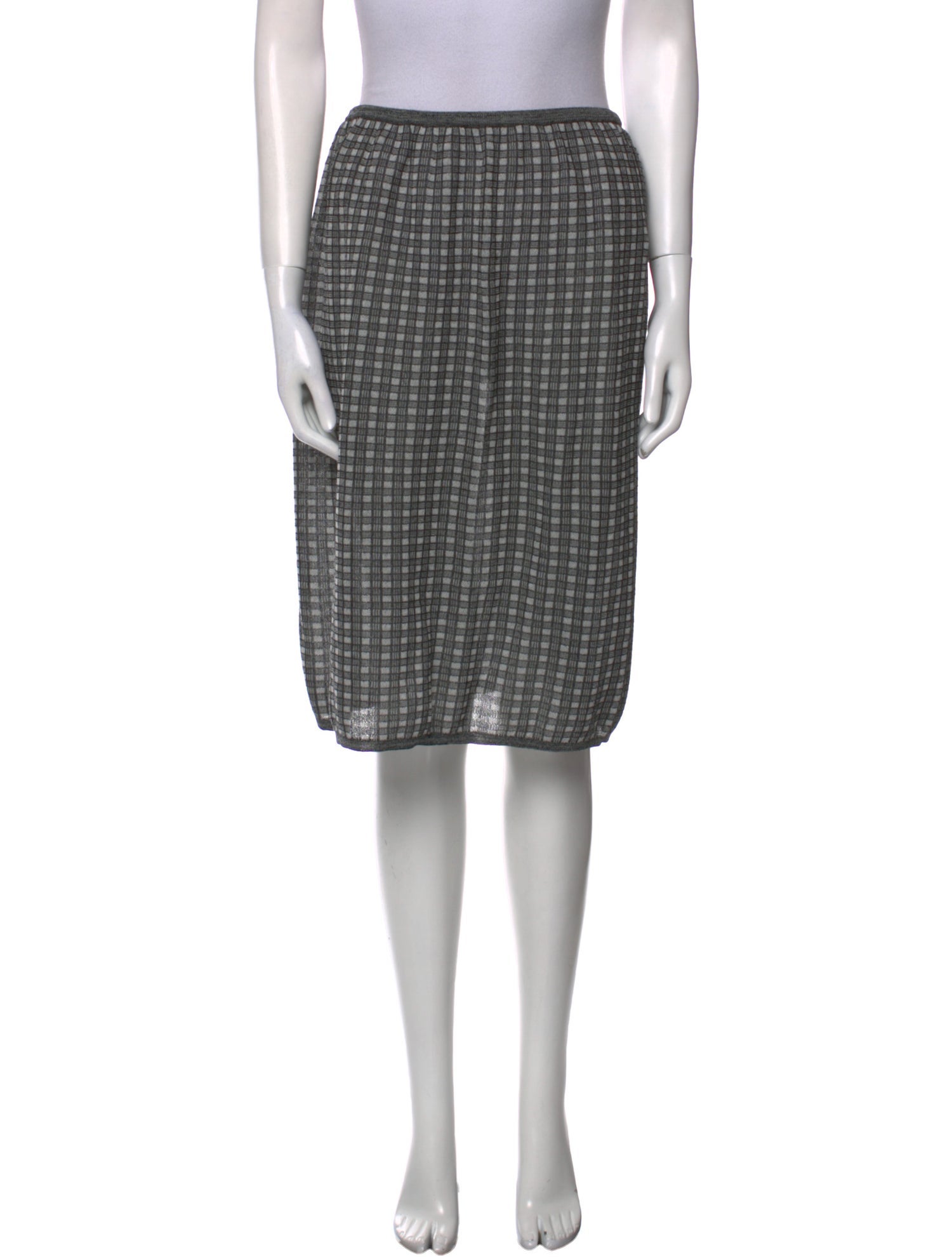Proenza Schouler White Label Plaid Print Knee-Length Skirt