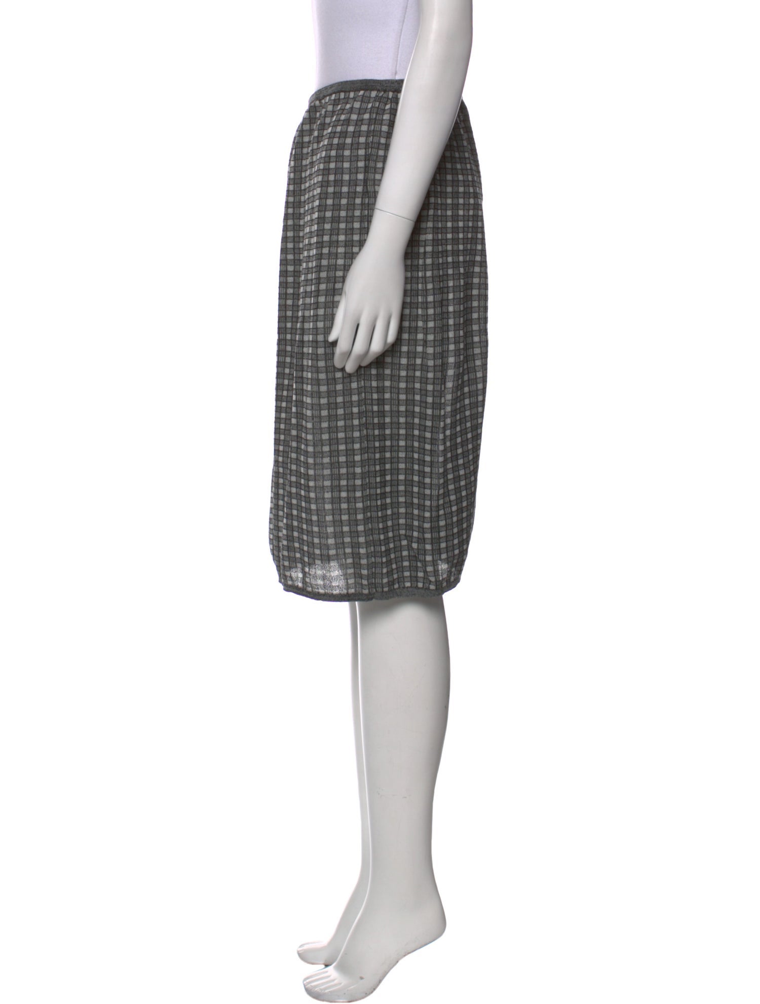 Proenza Schouler White Label Plaid Print Knee-Length Skirt