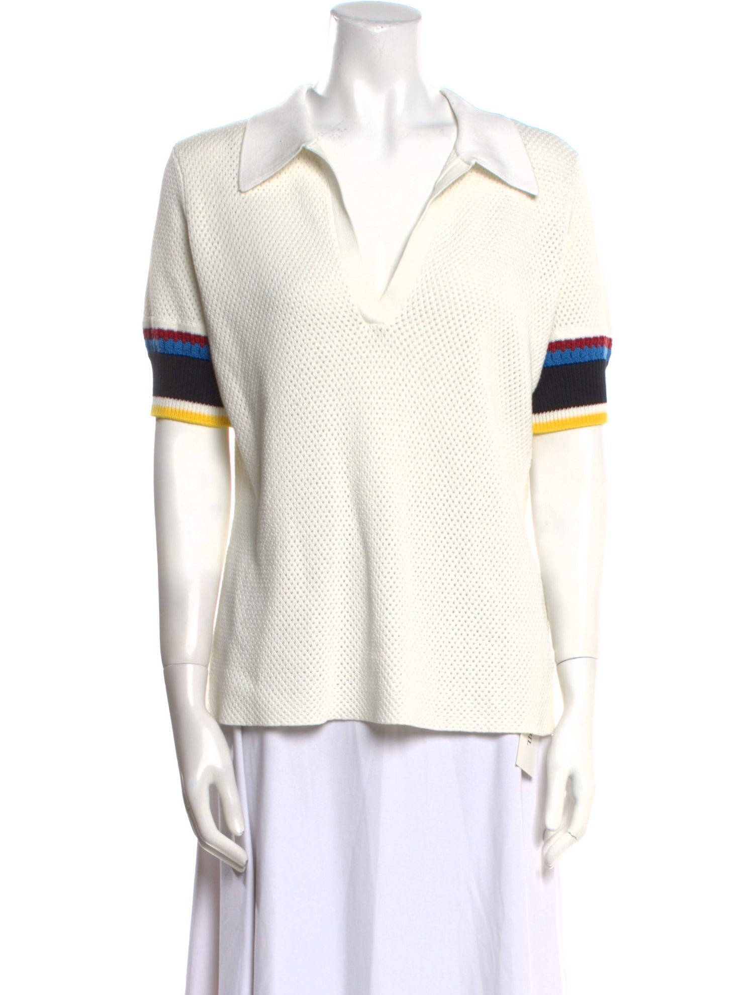 Proenza Schouler White Label Striped V-Neck Sweater