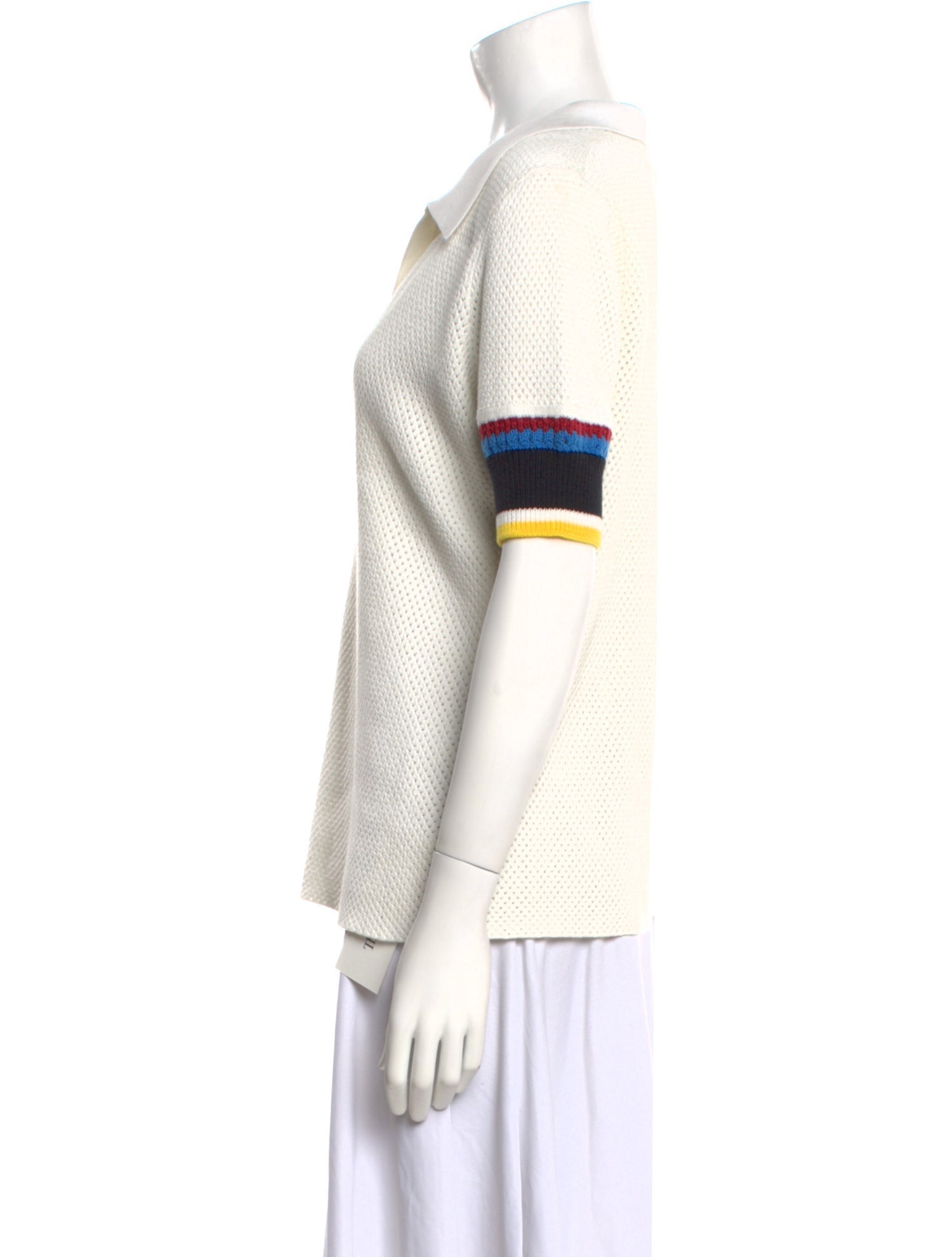 Proenza Schouler White Label Striped V-Neck Sweater