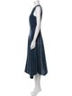 Proenza Schouler White Label V-Neck Midi Length Dress