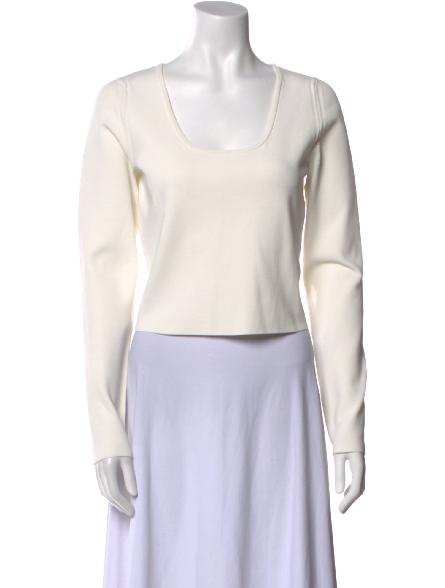 Proenza Schouler White Label Scoop Neck Long Sleeve Top