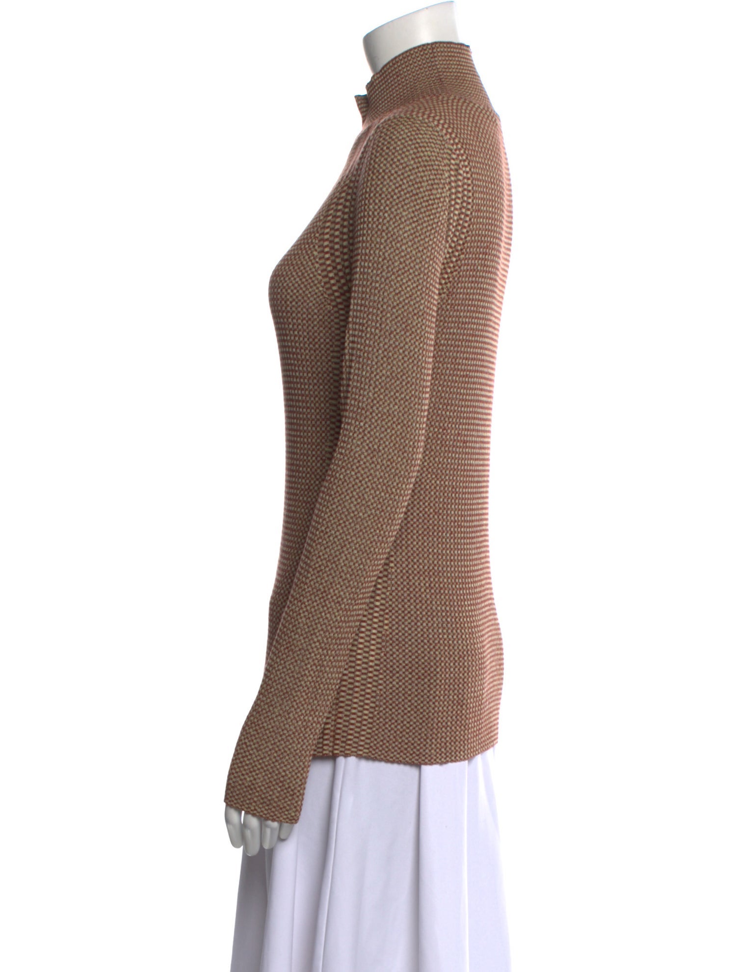 Proenza Schouler White Label Silk Mock Neck Sweater