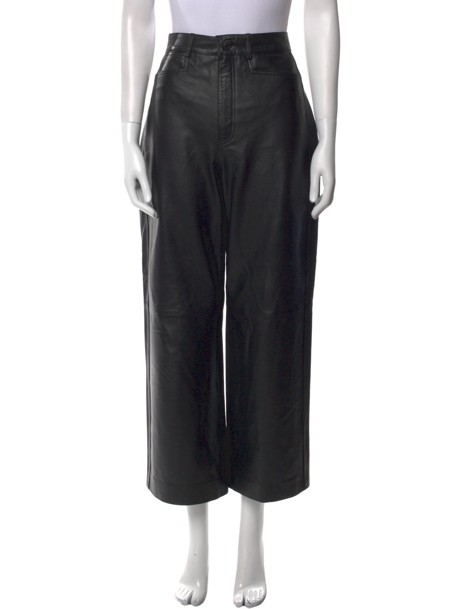 Proenza Schouler White Label Leather Wide Leg Pants