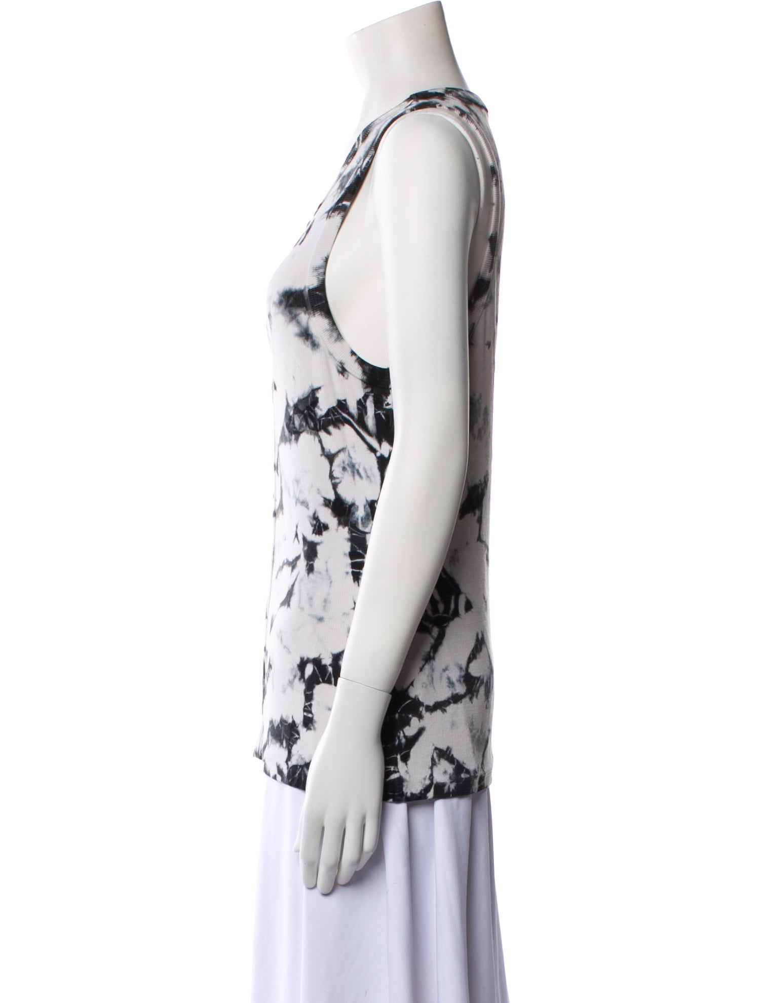 Proenza Schouler White Label Printed Scoop Neck Top