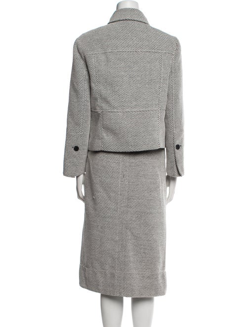 Proenza Schouler White Label Striped Leather Trim Embellishment Skirt Set