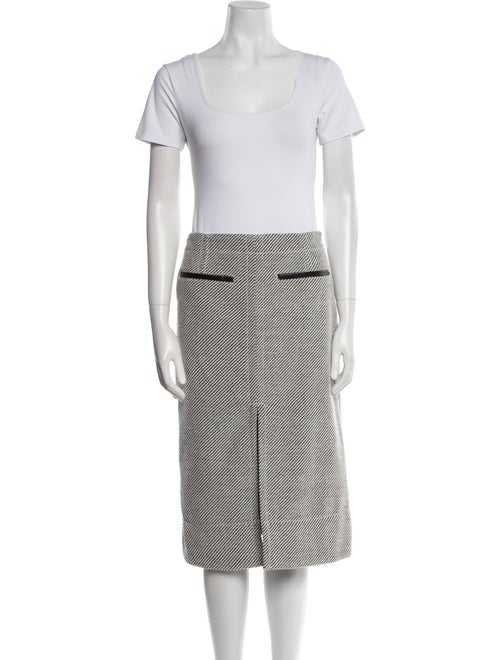Proenza Schouler White Label Striped Leather Trim Embellishment Skirt Set