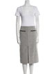 Proenza Schouler White Label Striped Leather Trim Embellishment Skirt Set