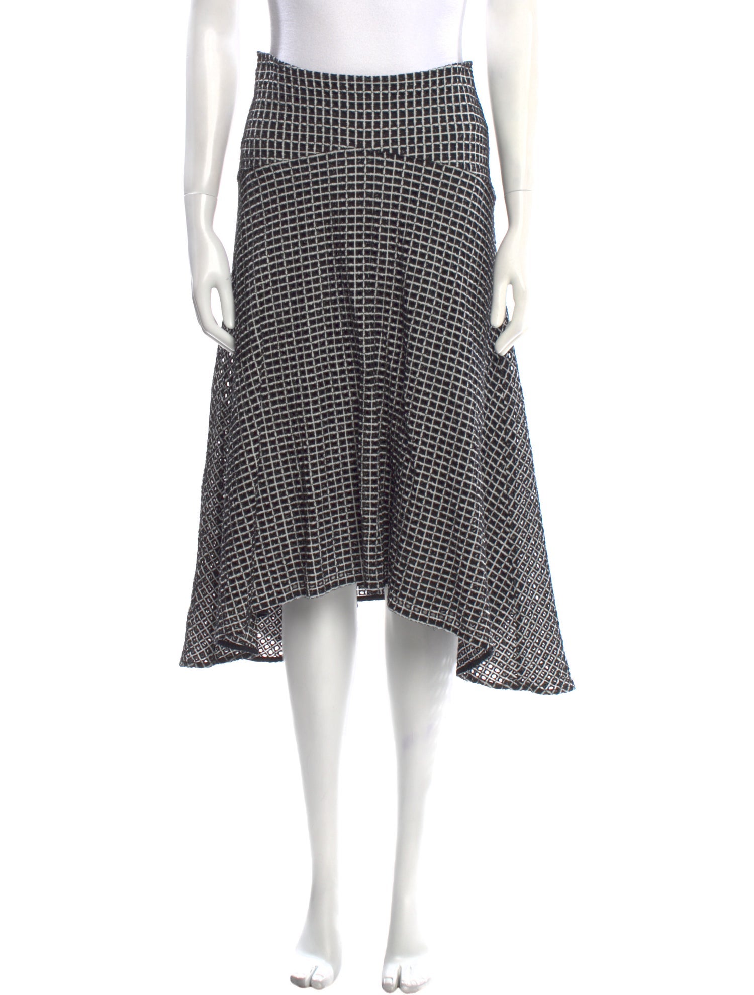 Proenza Schouler White Label Plaid Print Midi Length Skirt