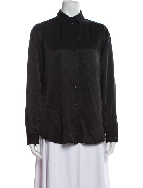 Proenza Schouler White Label Long Sleeve Button-Up Top