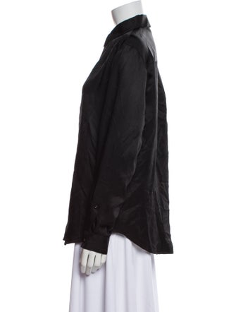 Proenza Schouler White Label Long Sleeve Button-Up Top