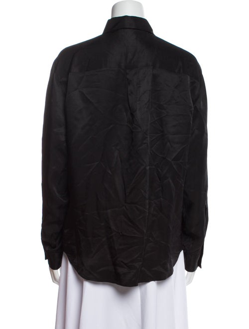 Proenza Schouler White Label Long Sleeve Button-Up Top