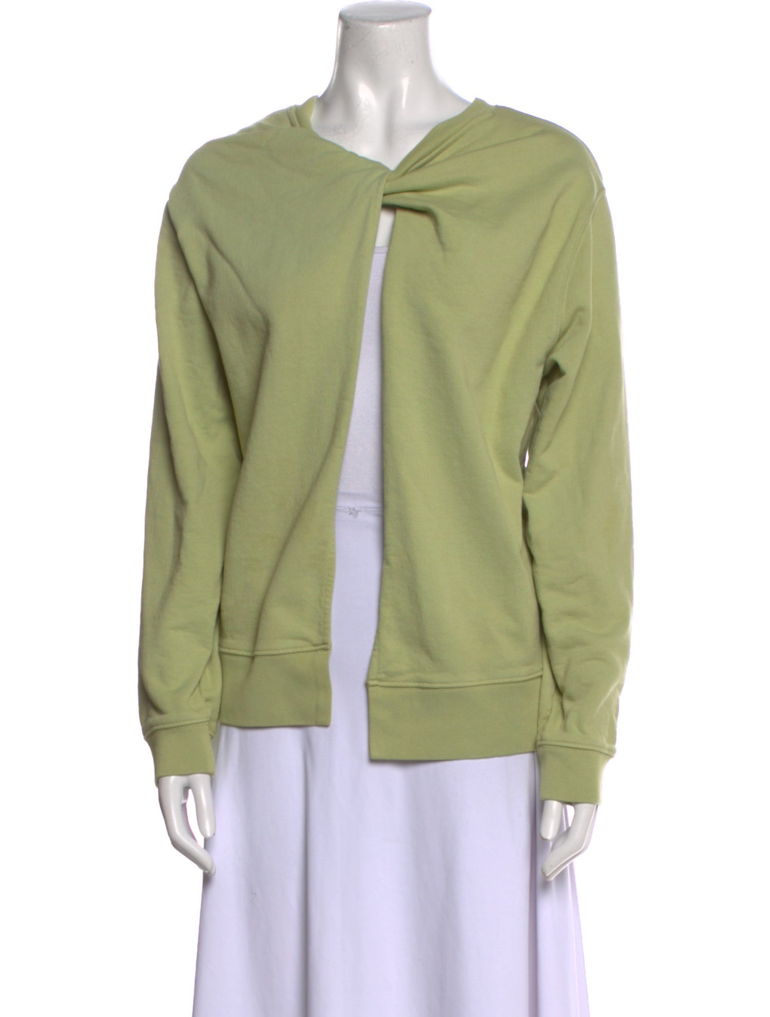 Proenza Schouler White Label V-Neck Long Sleeve Sweatshirt