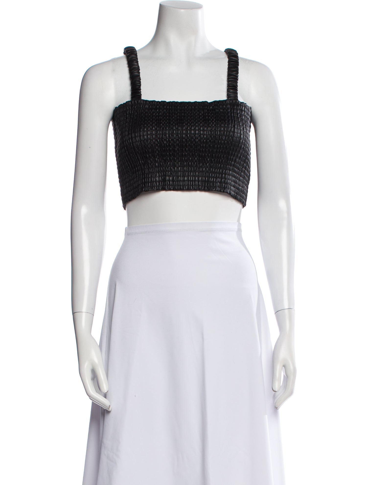 Proenza Schouler White Label Square Neckline Sleeveless Crop Top