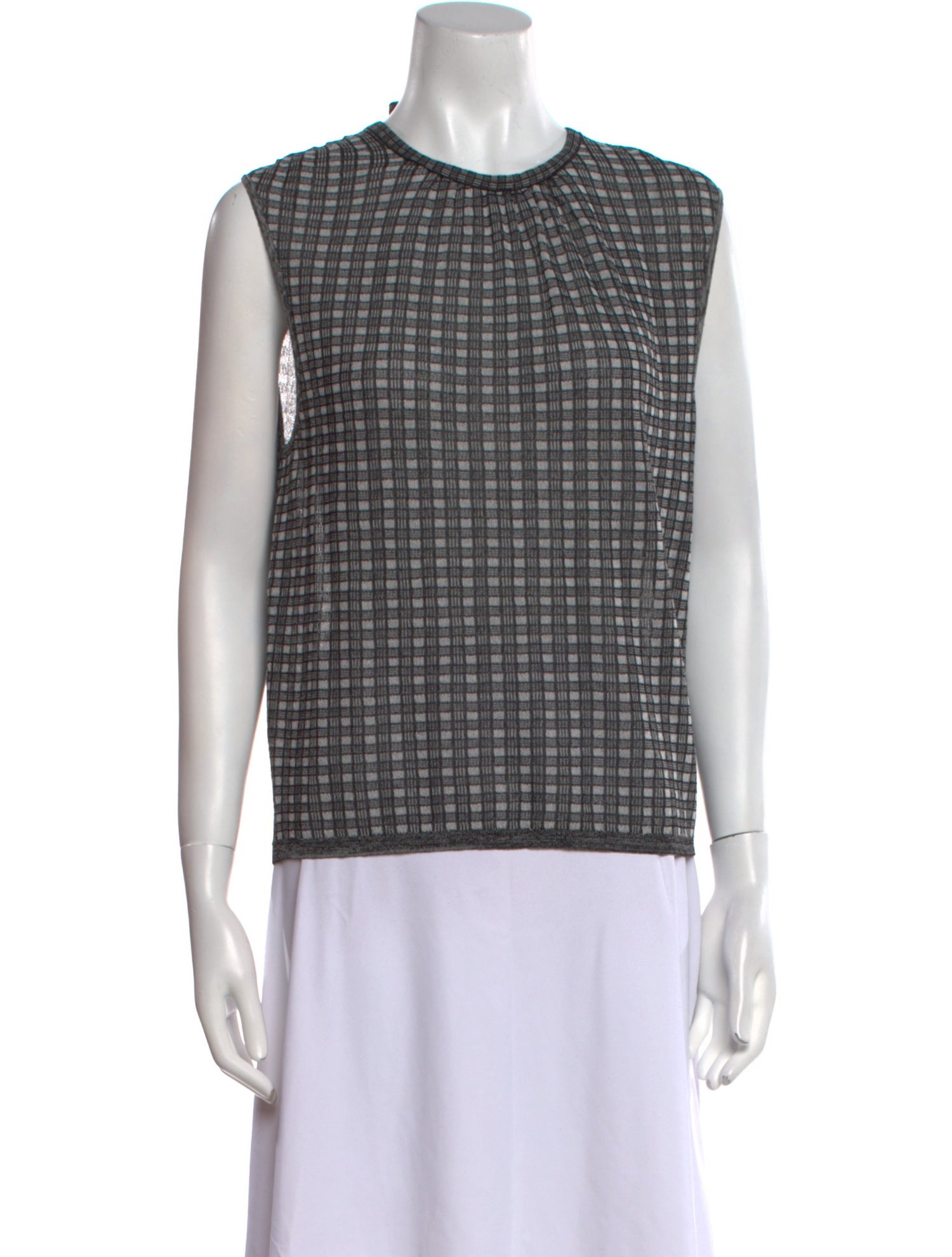 Proenza Schouler White Label Plaid Print Crew Neck Sweater w/ Tags