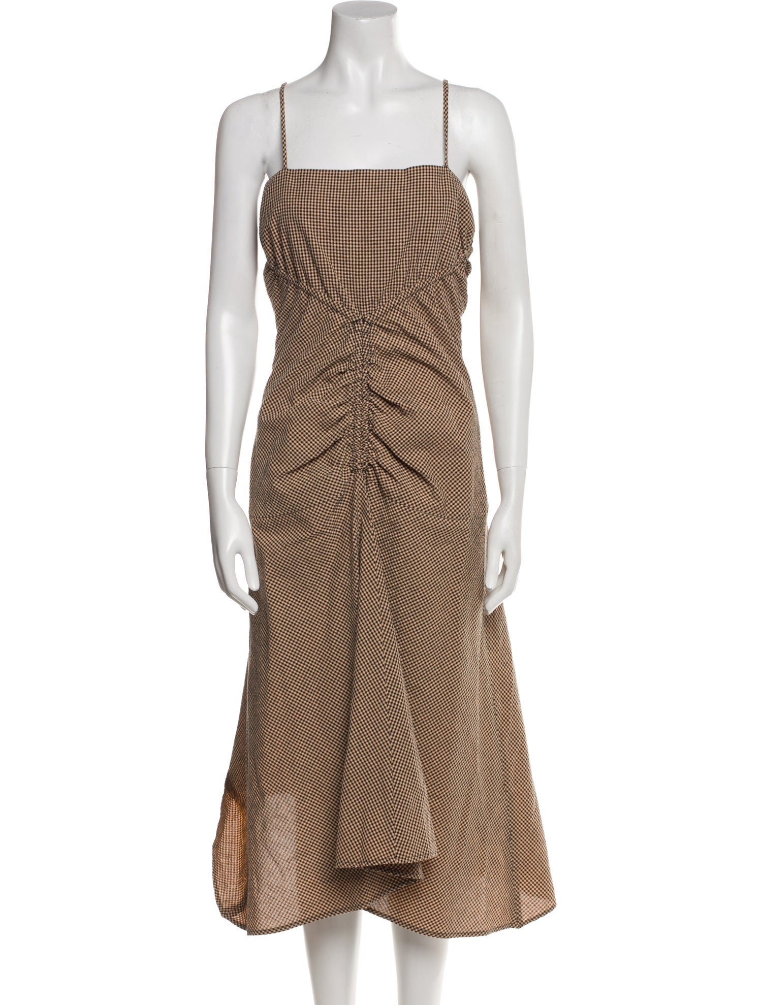 Proenza Schouler White Label Plaid Print Midi Length Dress