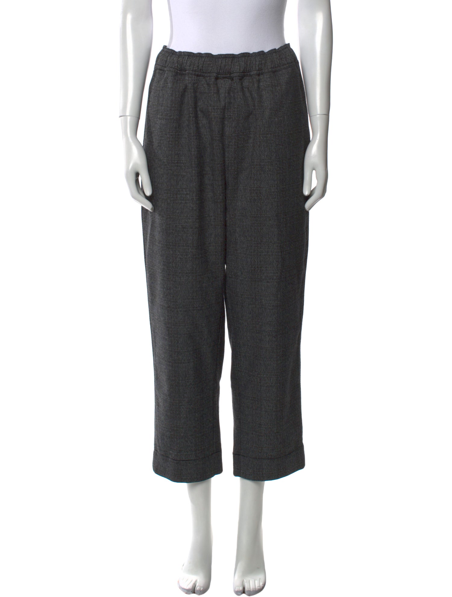 Proenza Schouler White Label Plaid Print Straight Leg Pants