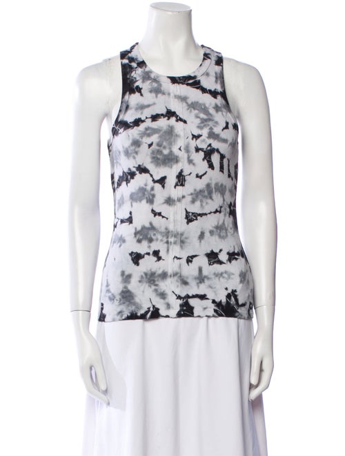 Proenza Schouler White Label Tie-Dye Print Scoop Neck Top
