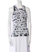 Proenza Schouler White Label Tie-Dye Print Scoop Neck Top