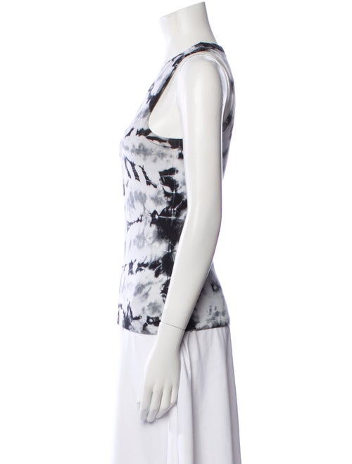 Proenza Schouler White Label Tie-Dye Print Scoop Neck Top