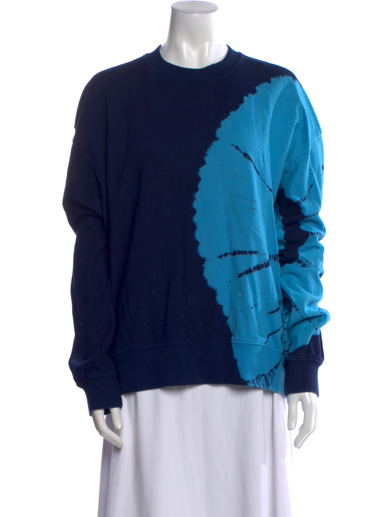 Proenza Schouler White Label Colorblock Pattern Crew Neck Sweatshirt