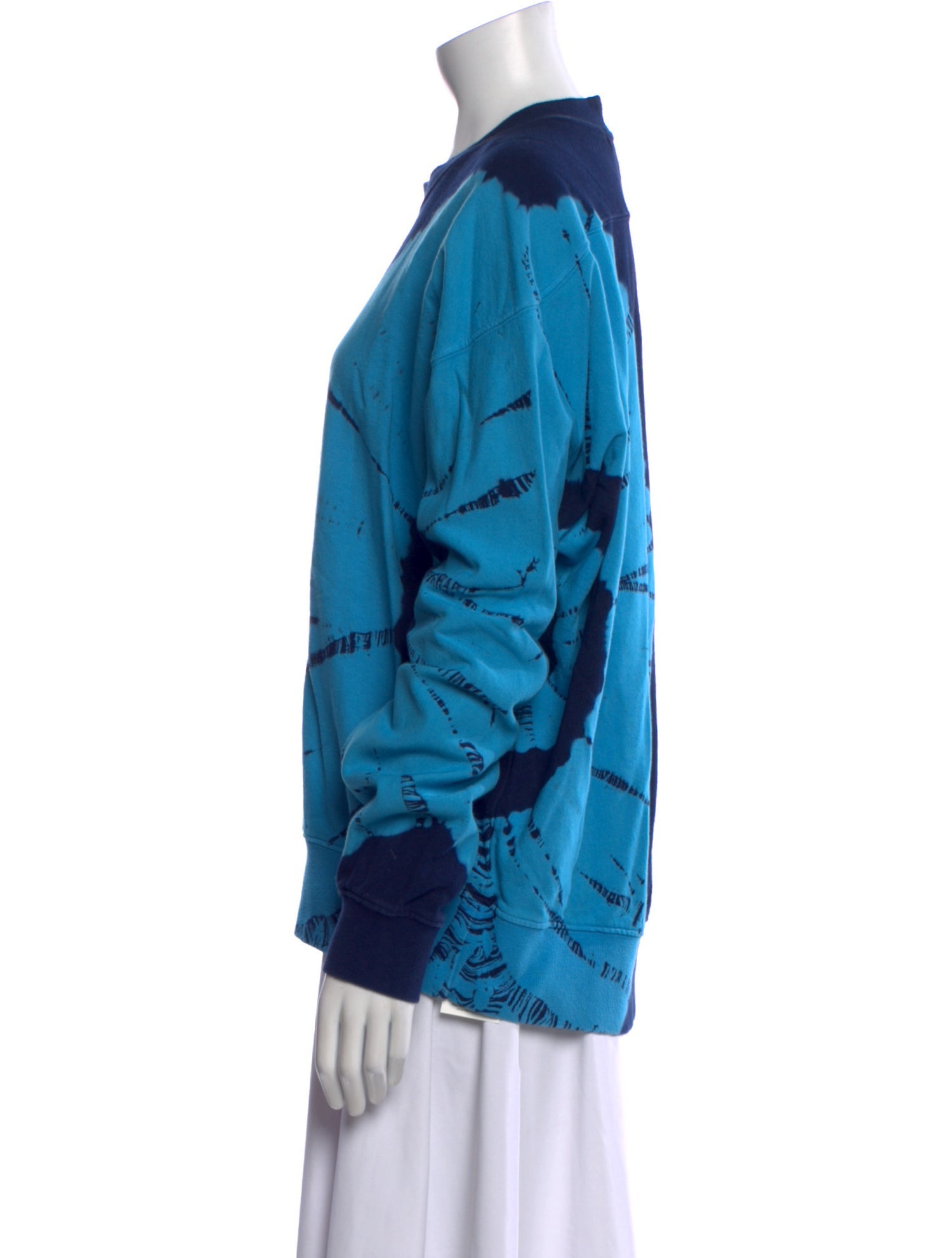 Proenza Schouler White Label Colorblock Pattern Crew Neck Sweatshirt