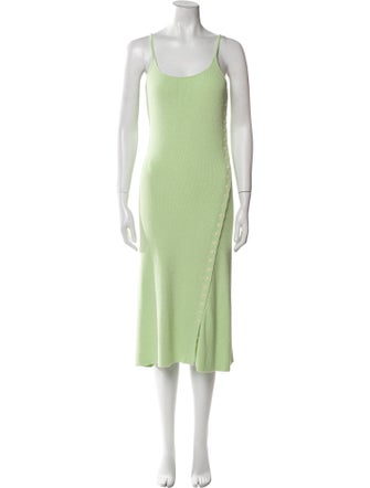Proenza Schouler White Label Scoop Neck Midi Length Dress