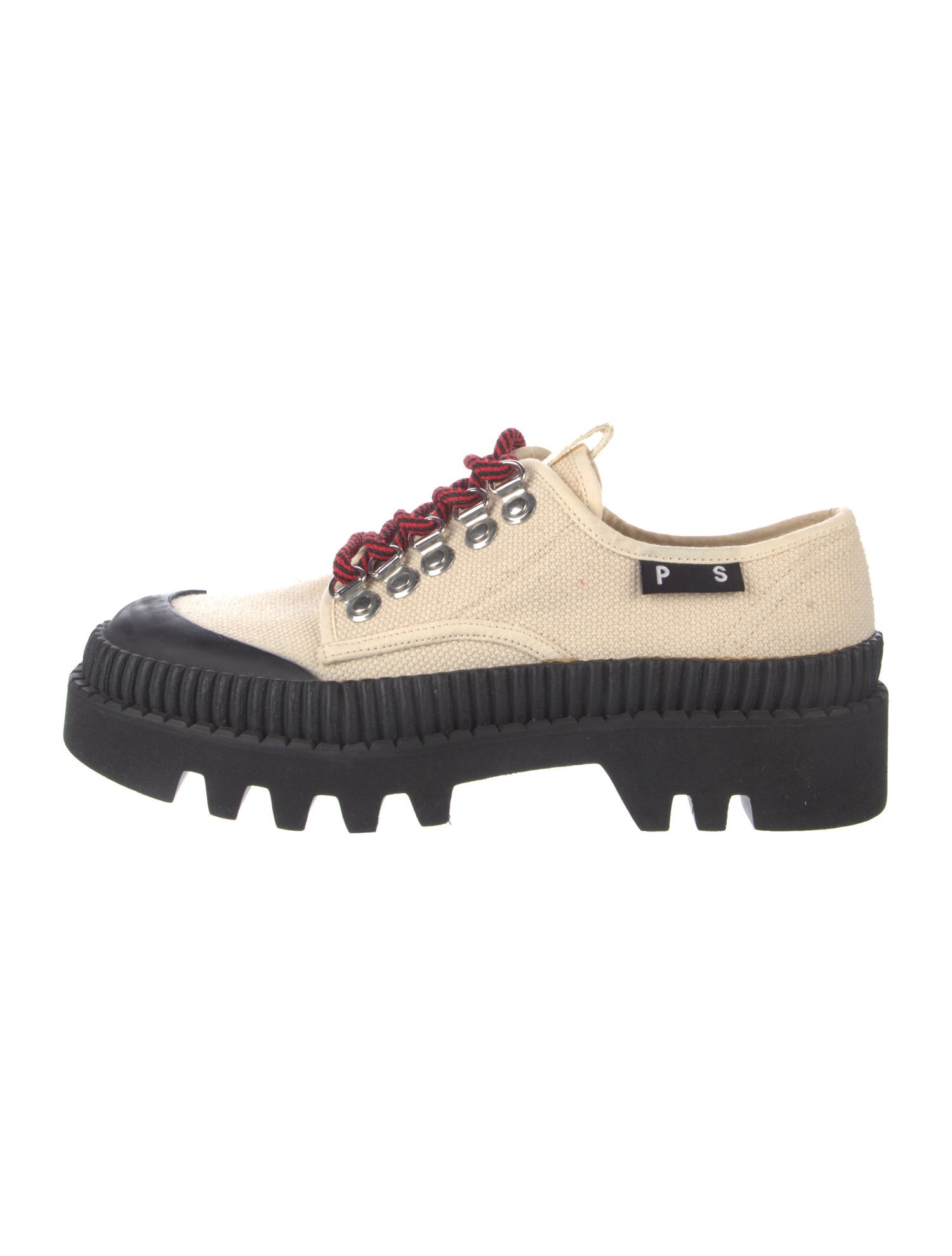 Proenza Schouler White Label Canvas Colorblock Pattern Sneakers