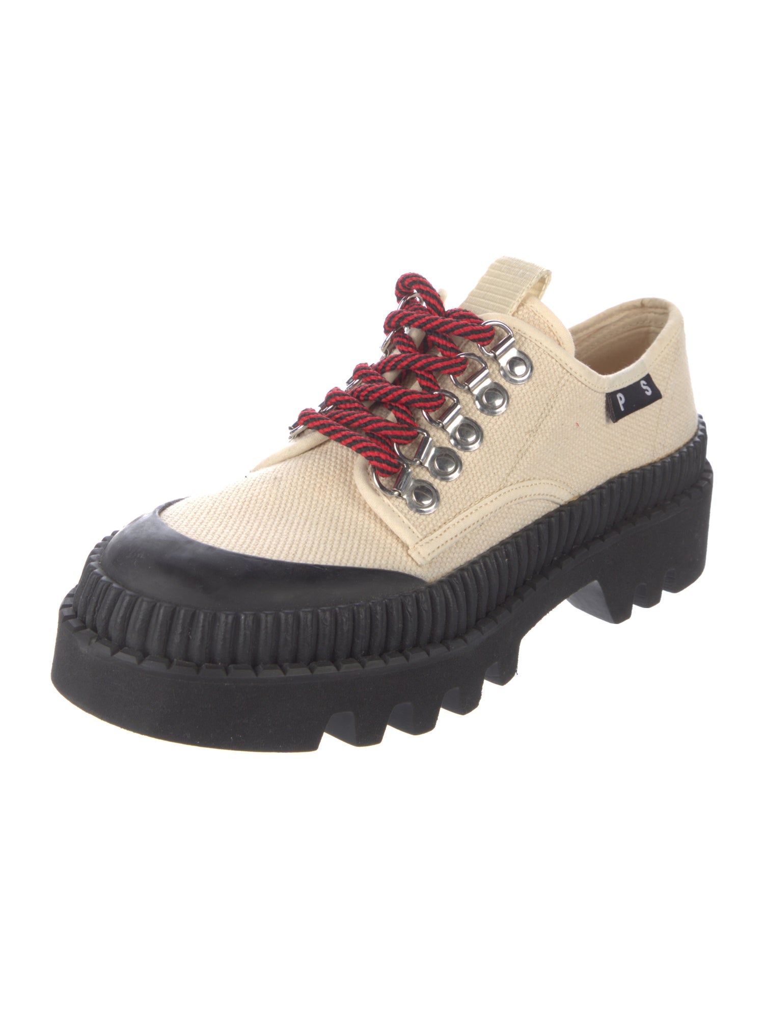 Proenza Schouler White Label Canvas Colorblock Pattern Sneakers