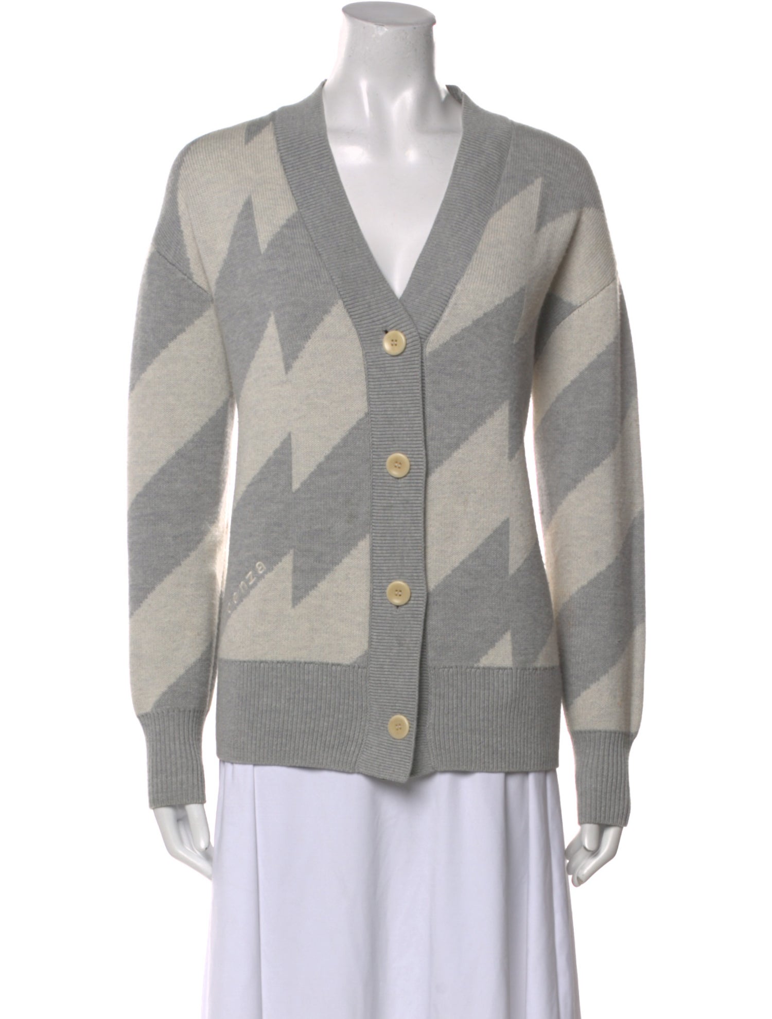 Proenza Schouler White Label Printed V-Neck Sweater