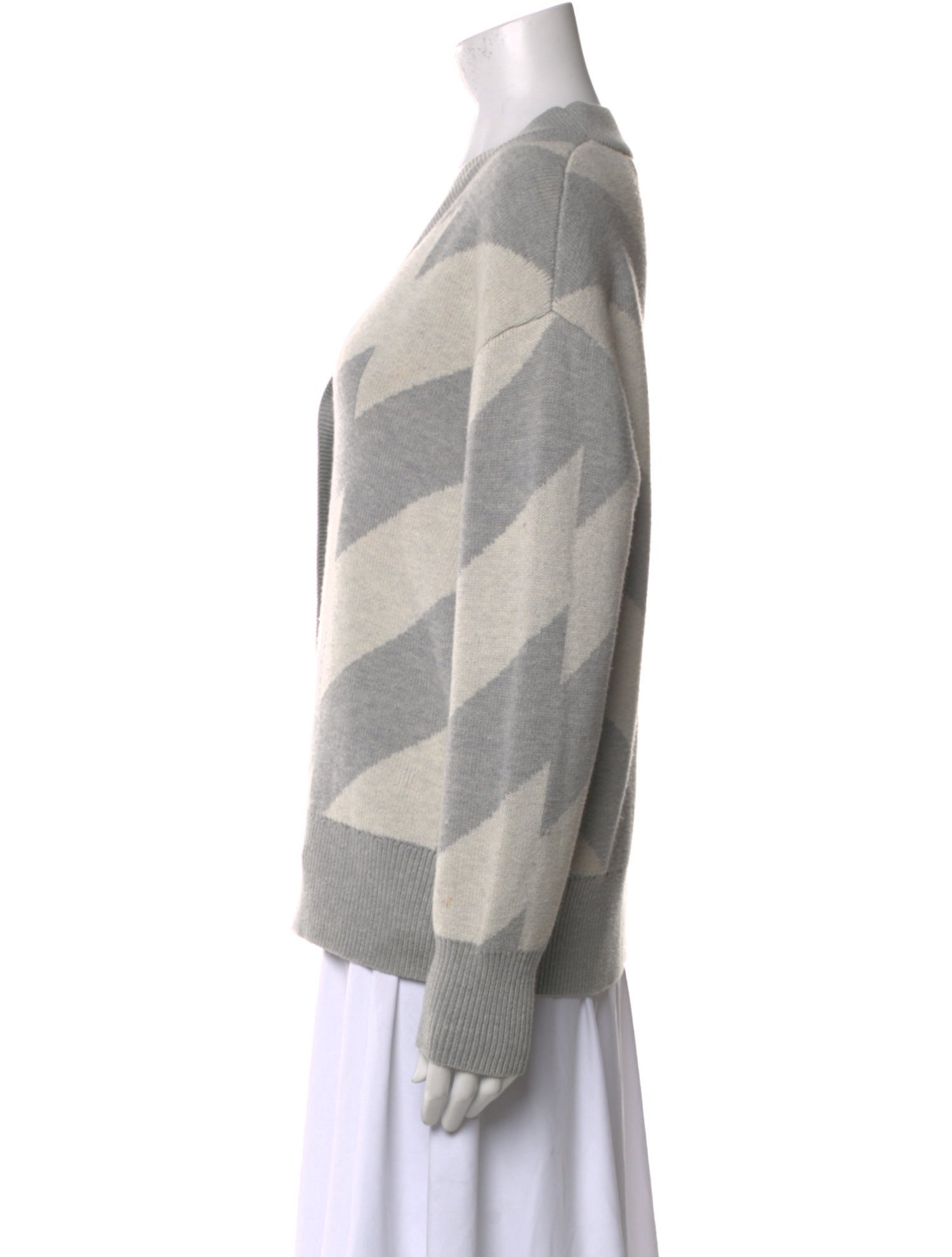 Proenza Schouler White Label Printed V-Neck Sweater