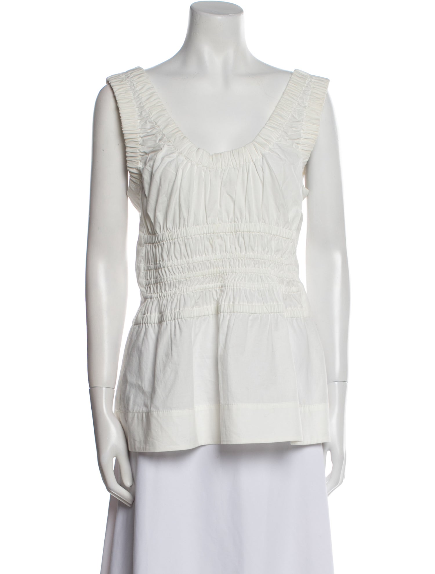 Proenza Schouler White Label Scoop Neck Sleeveless Top