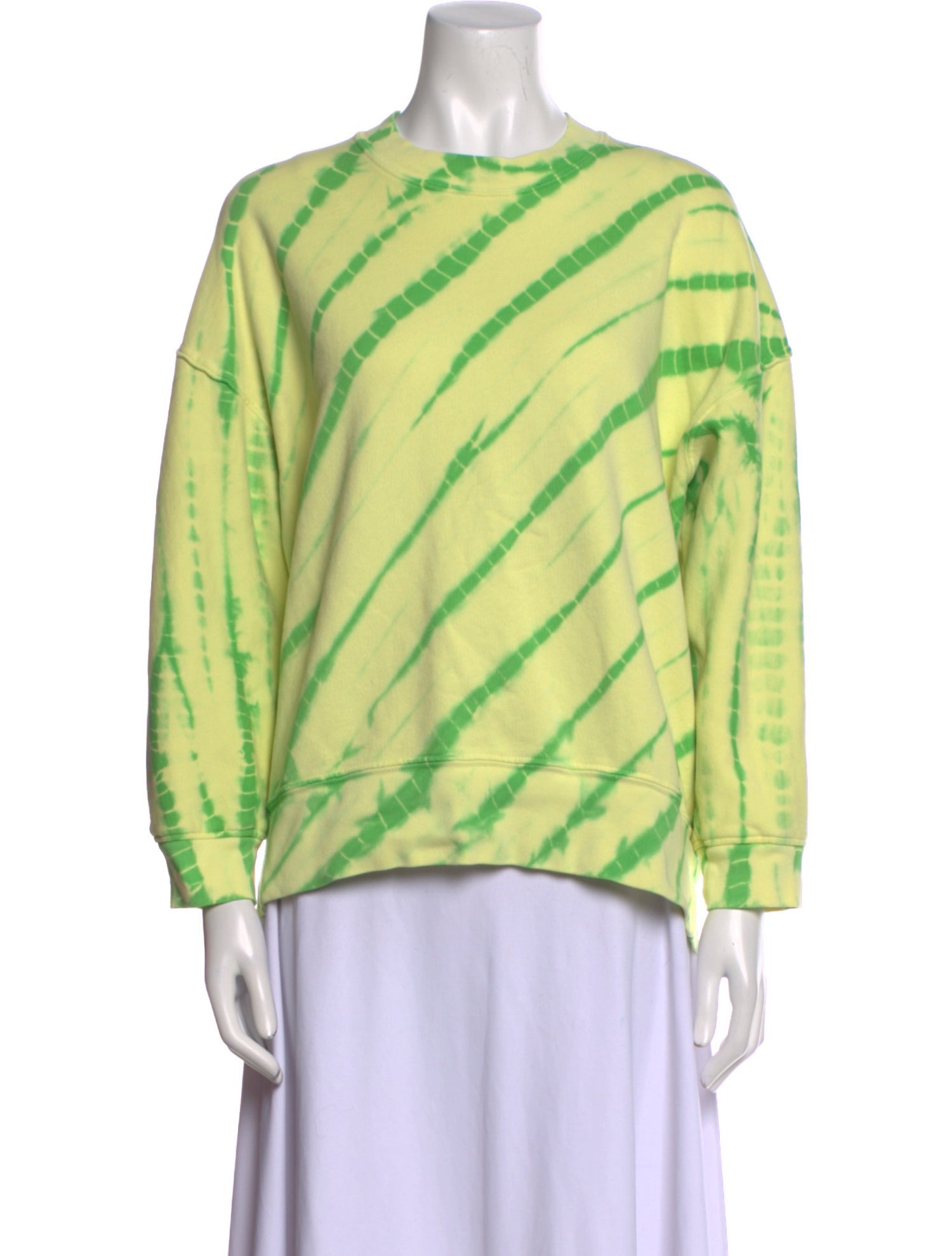 Proenza Schouler White Label Tie-Dye Print Crew Neck Sweatshirt