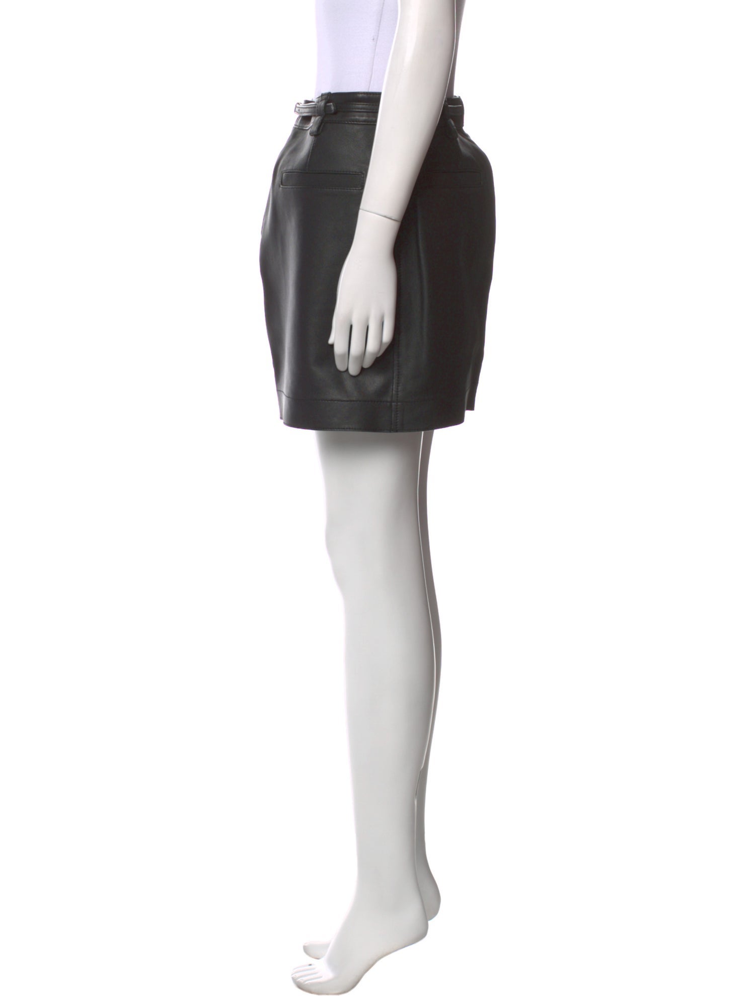 Proenza Schouler White Label Lamb Leather Mini Skirt