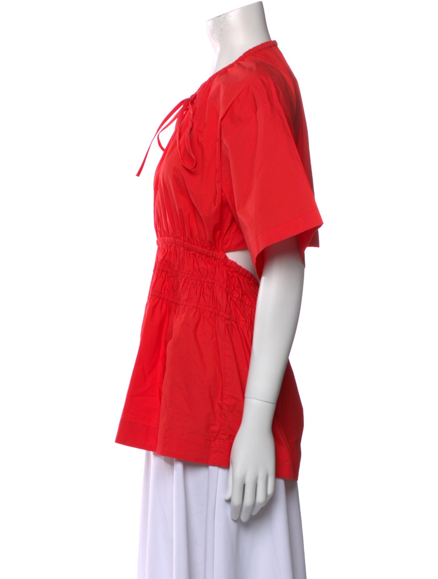 Proenza Schouler White Label Crew Neck Short Sleeve Blouse
