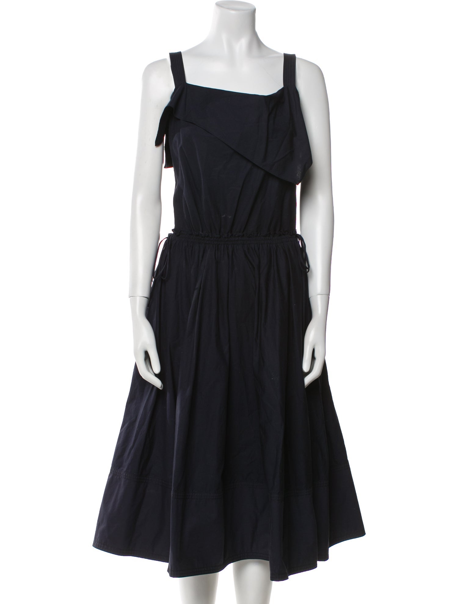 Proenza Schouler White Label Square Neckline Midi Length Dress