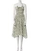 Proenza Schouler White Label Floral Print Midi Length Dress