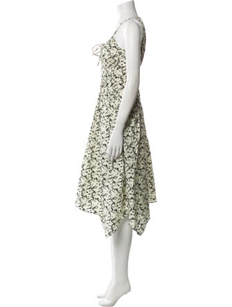 Proenza Schouler White Label Floral Print Midi Length Dress