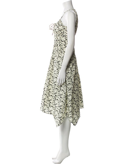 Proenza Schouler White Label Floral Print Midi Length Dress