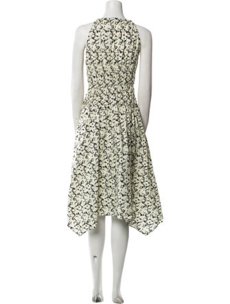 Proenza Schouler White Label Floral Print Midi Length Dress