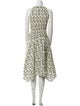 Proenza Schouler White Label Floral Print Midi Length Dress