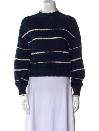 Proenza Schouler White Label Striped Mock Neck Sweater