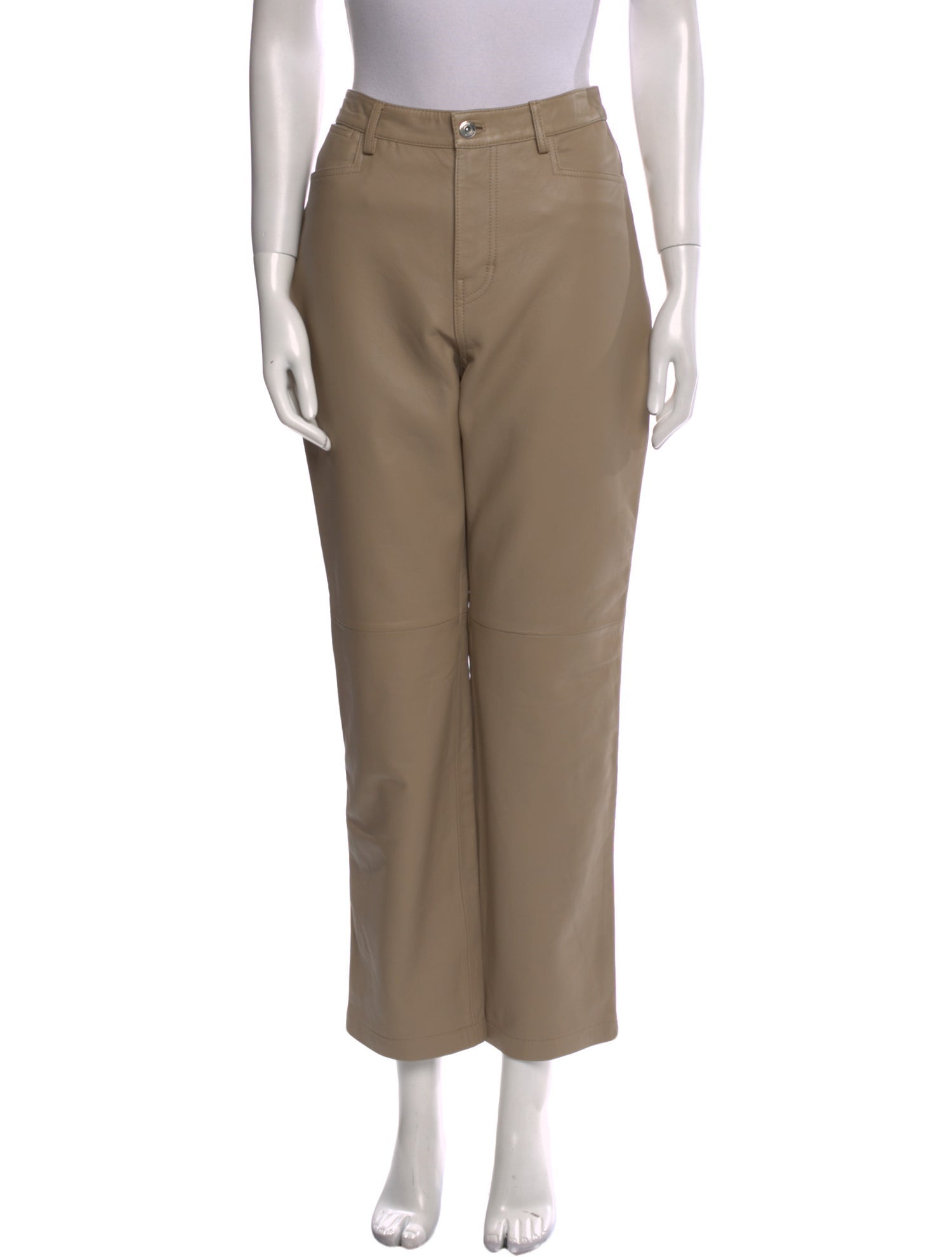 Proenza Schouler White Label Leather Straight Leg Pants