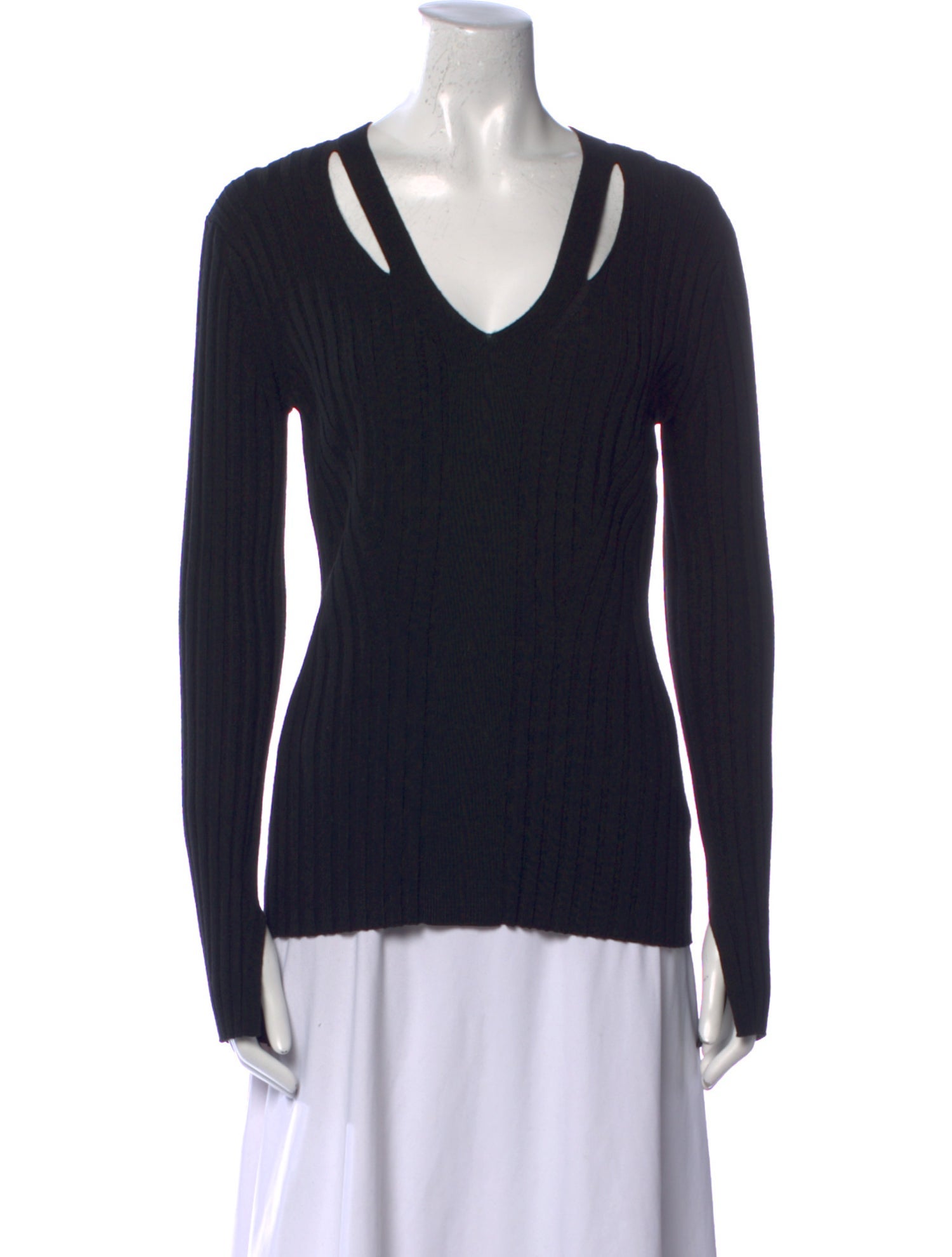 Proenza Schouler White Label V-Neck Long Sleeve Top